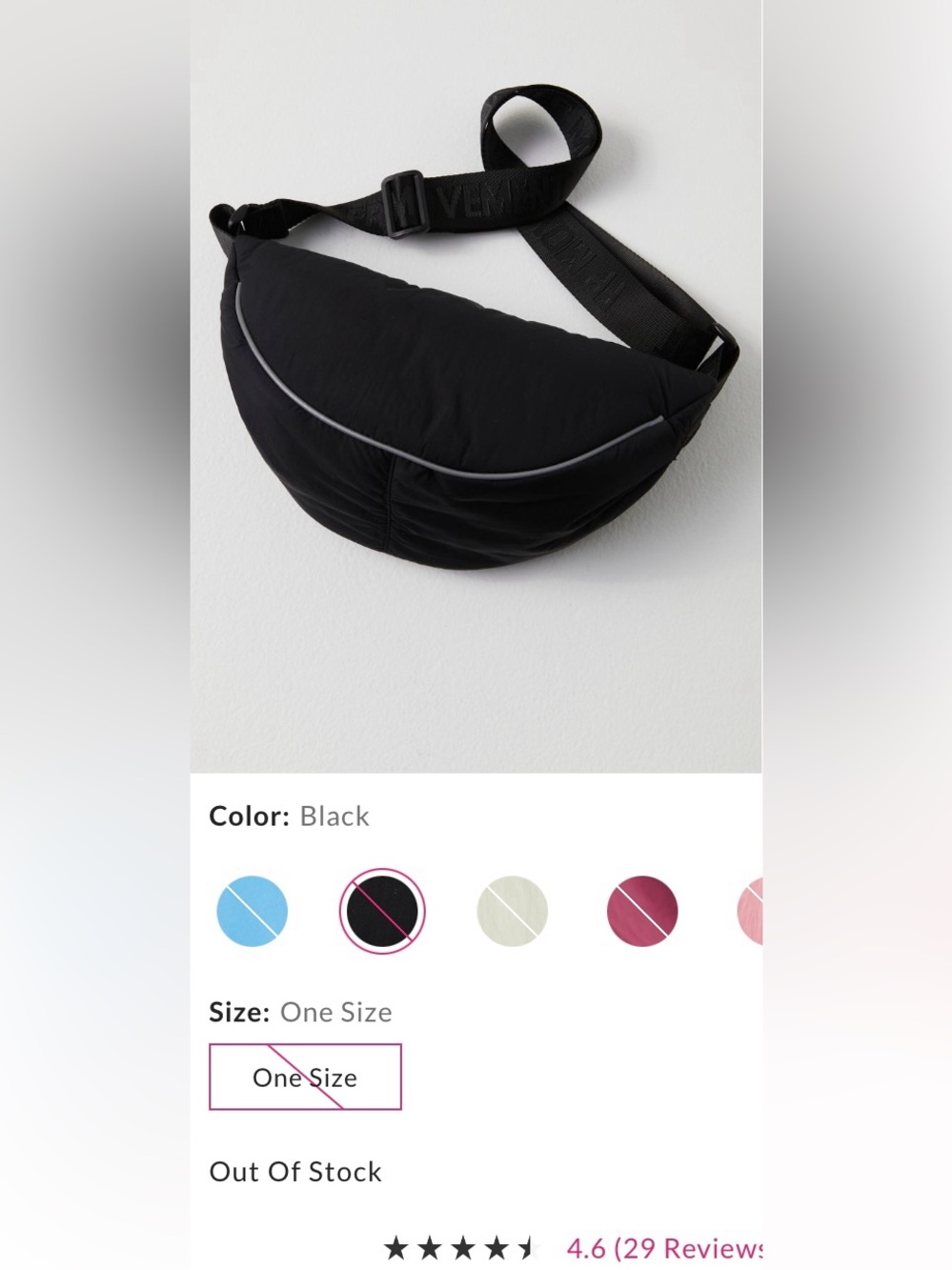 FP Movement by Free People ~ Bulls Eye Sling Bag ~ Black ~ *NWT* - Picture 11 of 15